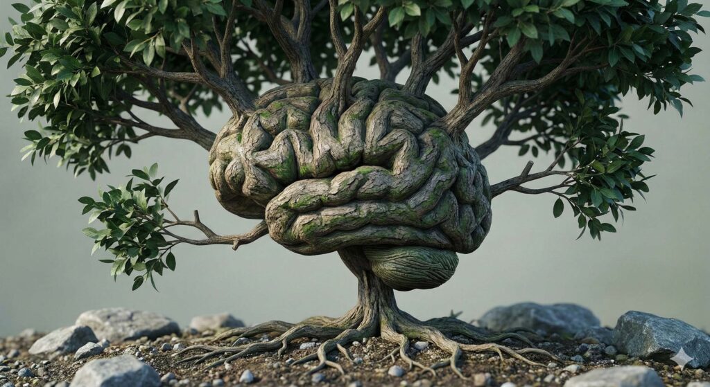 Illustration symbolique du deep work et de la concentration profonde à travers les neurosciences
