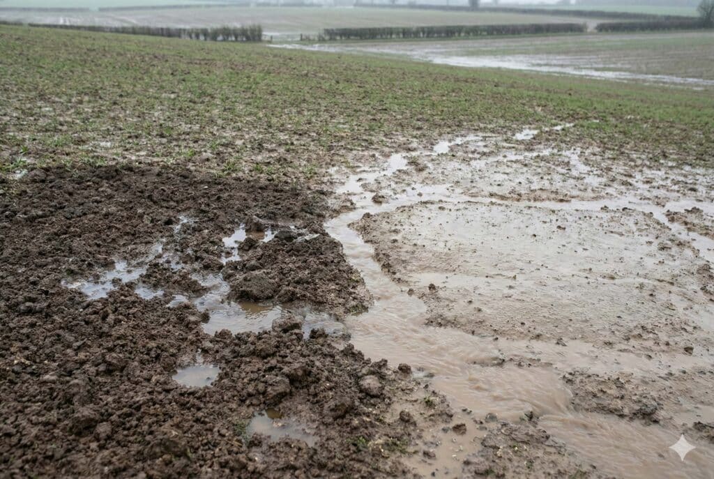 Comparaison entre infiltration de l’eau et ruissellement sur un sol après la pluie