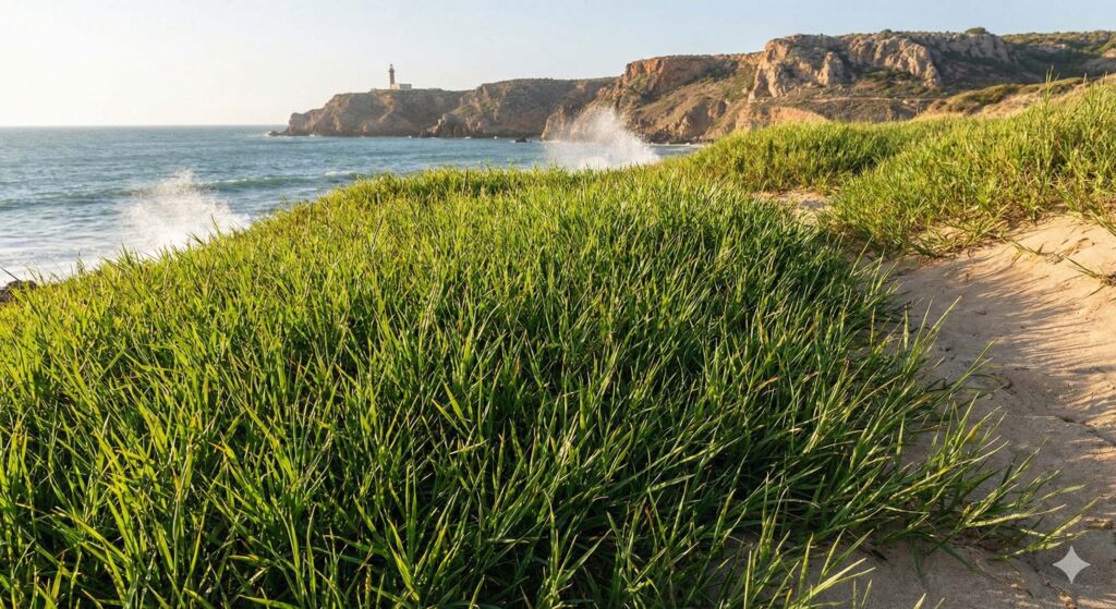 Paspalum vaginatum adapté aux zones côtières et à la salinité au Maroc