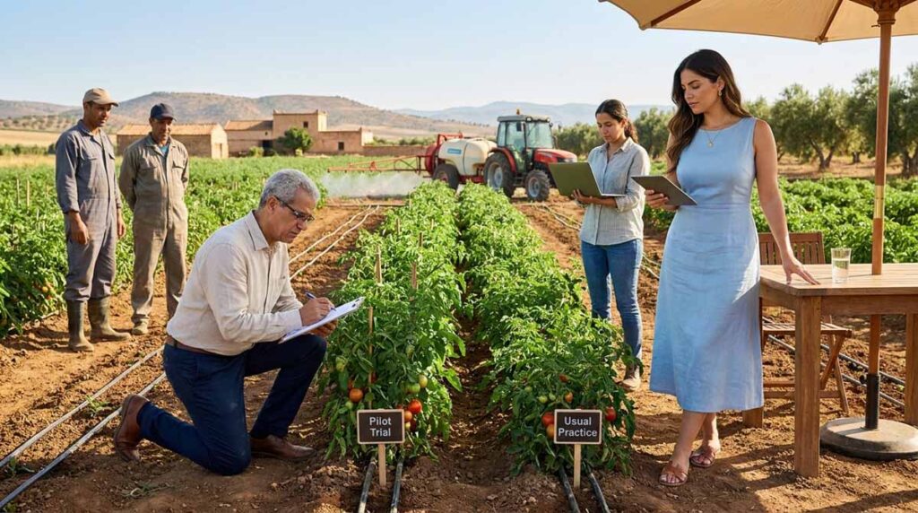 Changer de pratiques agricoles grâce à un essai limité protégeant le risque économique