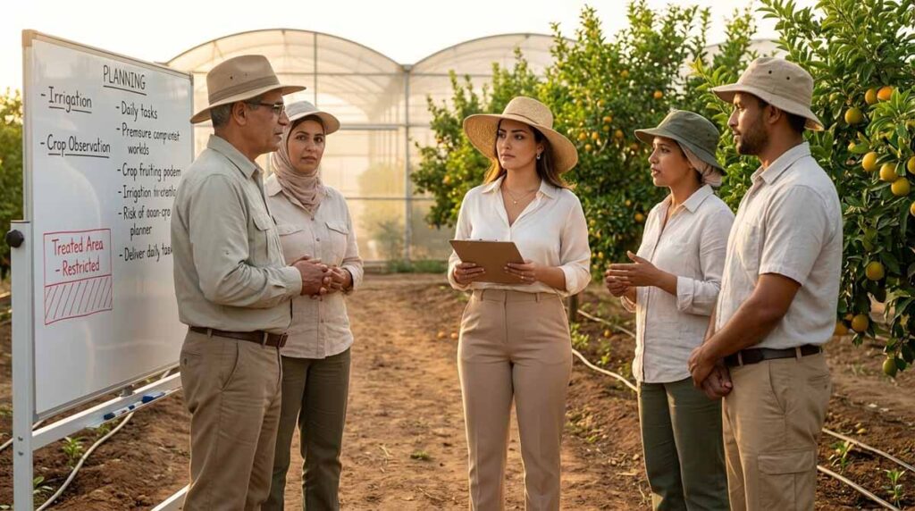 Communication bienveillante dans une exploitation agricole marocaine