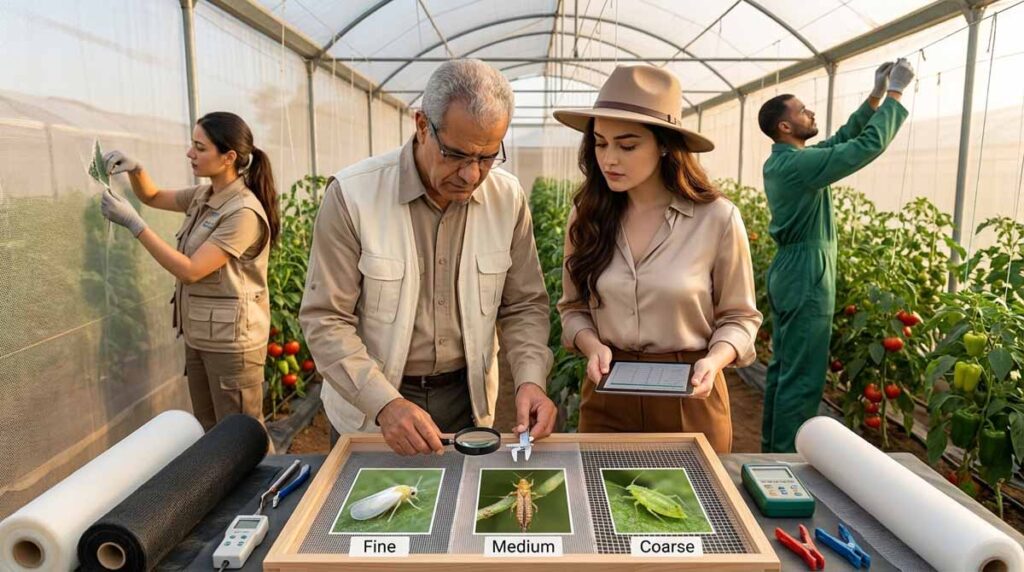 Filet anti-insectes serre Maroc comparé selon le maillage, la ventilation et le prix installé