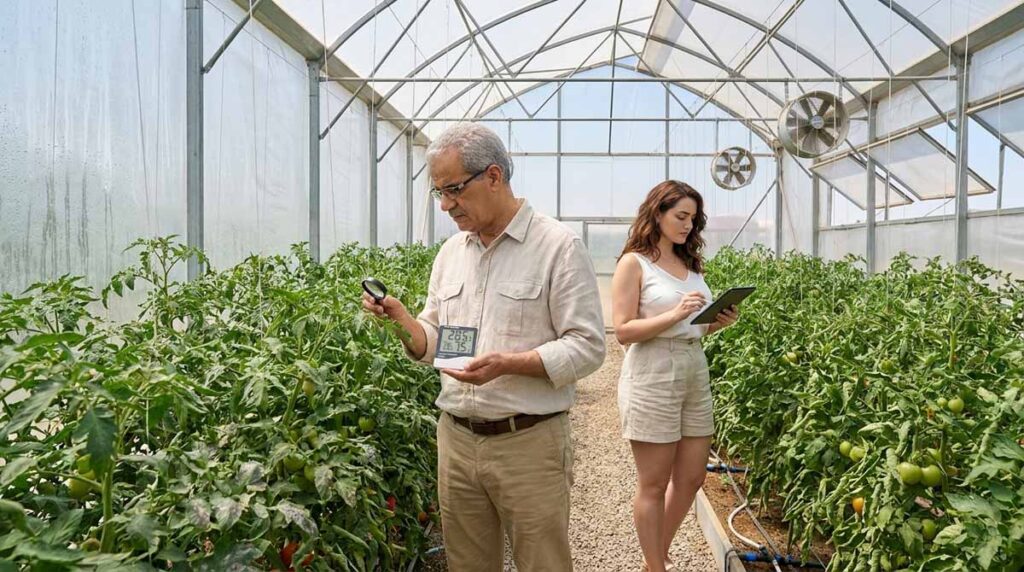 Humidité serre maladies fongiques : mesure et ventilation d’une culture protégée au Maroc