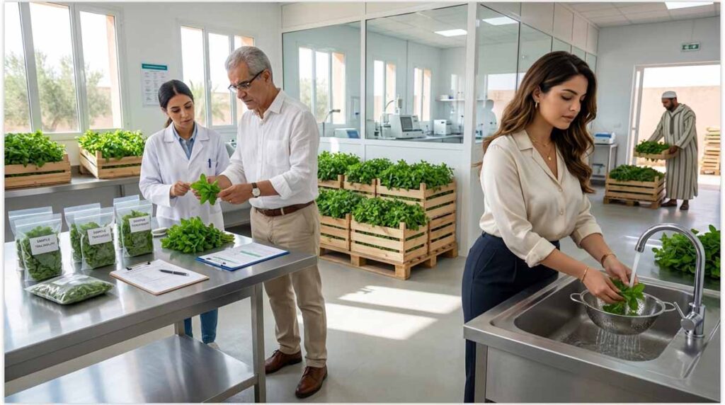 Menthe et résidus phytosanitaires au Maroc avec contrôle du lot et lavage des feuilles