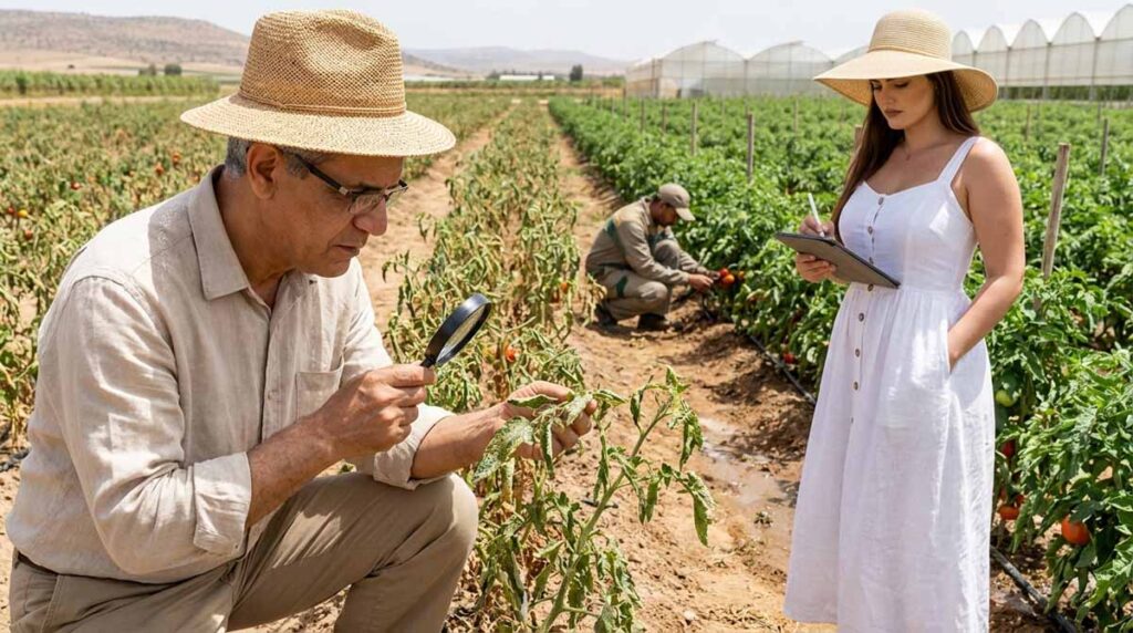 Stress hydrique ravageurs : diagnostic de l’irrigation et des acariens sur une culture au Maroc