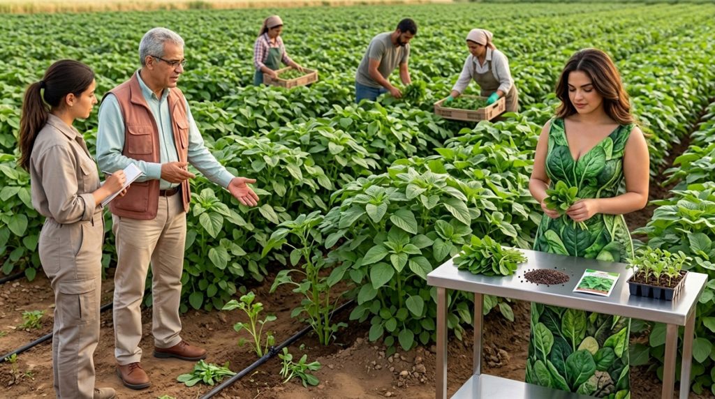 épinard d’hiver avec irrigation goutte-à-goutte, contrôle du mildiou, récolte et semences